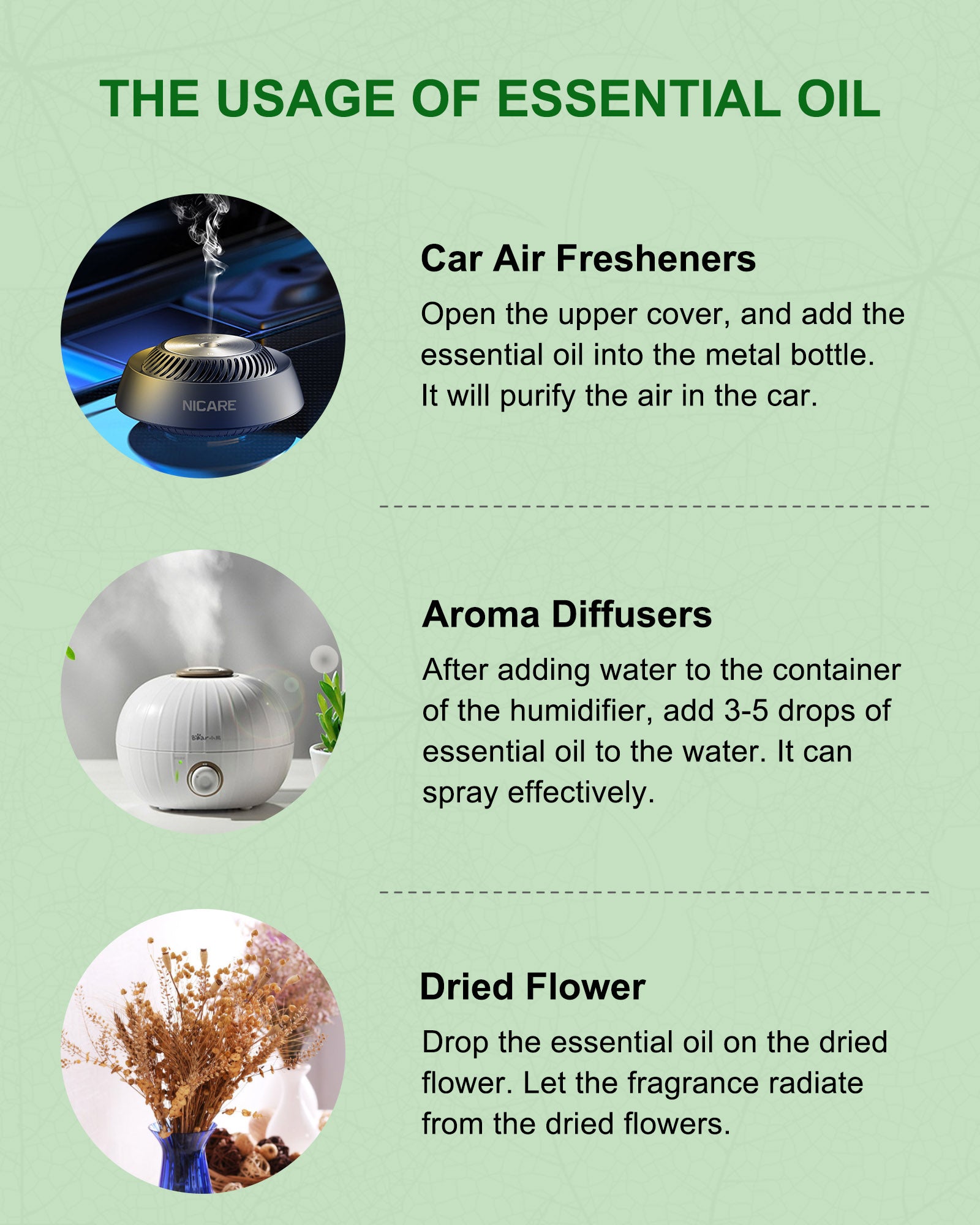 Essential Oils For Diffuser Flower Scent Humidifier Oil Flower
